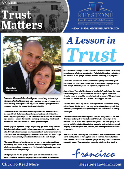 April 2018 Trust Matters Newsletter